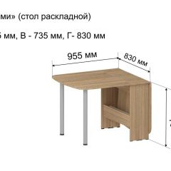 Стол-книжка раздвижной "Оригами" в Нижневартовске - nizhnevartovsk.mebel24.online | фото 5