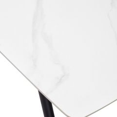 Стол RIVOLI 140 MATT WHITE MARBLE SOLID CERAMIC / BLACK, ®DISAUR в Нижневартовске - nizhnevartovsk.mebel24.online | фото 9