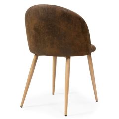 Стул на металлокаркасе Aldo dark brown / wood в Нижневартовске - nizhnevartovsk.mebel24.online | фото 4