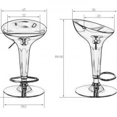 Стул барный DOBRIN BOMBA LM-1004 (серебряный металлик) в Нижневартовске - nizhnevartovsk.mebel24.online | фото