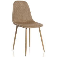 Стул на металлокаркасе на металлокаркасе Capri dark beige / wood в Нижневартовске - nizhnevartovsk.mebel24.online | фото