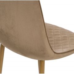 Стул на металлокаркасе на металлокаркасе Capri dark beige / wood в Нижневартовске - nizhnevartovsk.mebel24.online | фото 6