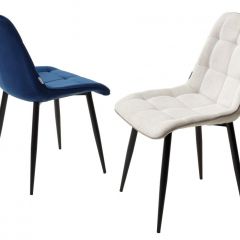 Стул CHIC BLUVEL-86 NAVY BLUE / черный каркас М-City в Нижневартовске - nizhnevartovsk.mebel24.online | фото 2
