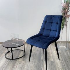 Стул CHIC BLUVEL-86 NAVY BLUE / черный каркас М-City в Нижневартовске - nizhnevartovsk.mebel24.online | фото 5