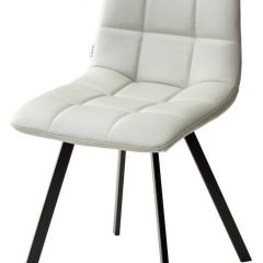 Стул CHILLI SQUARE HK017-03 светло-серый, PU/ черный каркас М-City в Нижневартовске - nizhnevartovsk.mebel24.online | фото