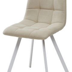 Стул CHILLI SQUARE UF860-01B бежевый, ткань/ белый каркас М-City в Нижневартовске - nizhnevartovsk.mebel24.online | фото