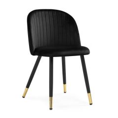 Стул на металлокаркасе Gabi black / black / gold в Нижневартовске - nizhnevartovsk.mebel24.online | фото