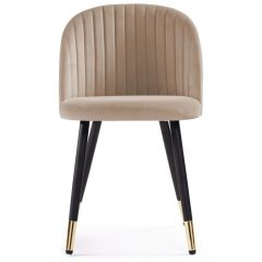 Стул на металлокаркасе Gabi dark beige / black / gold в Нижневартовске - nizhnevartovsk.mebel24.online | фото 2