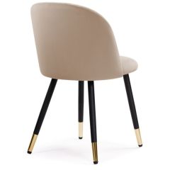 Стул на металлокаркасе Gabi dark beige / black / gold в Нижневартовске - nizhnevartovsk.mebel24.online | фото 4