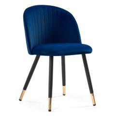 Стул на металлокаркасе Gabi dark blue / black / gold в Нижневартовске - nizhnevartovsk.mebel24.online | фото