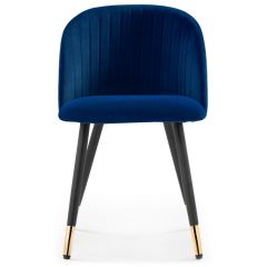 Стул на металлокаркасе Gabi dark blue / black / gold в Нижневартовске - nizhnevartovsk.mebel24.online | фото 2