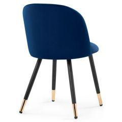 Стул на металлокаркасе Gabi dark blue / black / gold в Нижневартовске - nizhnevartovsk.mebel24.online | фото 4