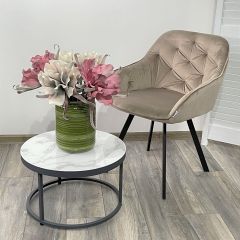 Стул GALE 360 град. поворот. BLUVEL-40 BEIGE, велюр/ черный каркас, М-City в Нижневартовске - nizhnevartovsk.mebel24.online | фото 3