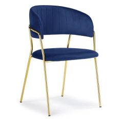 Стул на металлокаркасе Kamelia dark blue / gold в Нижневартовске - nizhnevartovsk.mebel24.online | фото