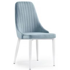 Стул на металлокаркасе Kora light blue / white в Нижневартовске - nizhnevartovsk.mebel24.online | фото