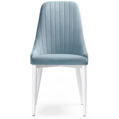 Стул на металлокаркасе Kora light blue / white в Нижневартовске - nizhnevartovsk.mebel24.online | фото 2