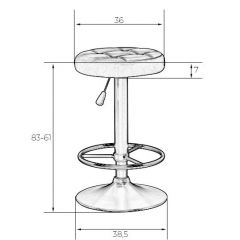 Табурет барный DOBRIN BRUNO LM-5008 (черный) в Нижневартовске - nizhnevartovsk.mebel24.online | фото 2