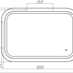 Зеркало Elis 100 white с подсветкой Sansa (SEe1045Z) в Нижневартовске - nizhnevartovsk.mebel24.online | фото 7