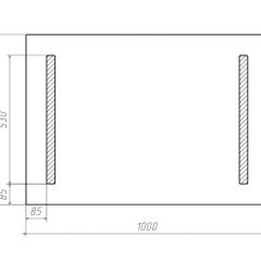 Зеркало Good Light 2-100 с подсветкой Домино (GL7016Z) в Нижневартовске - nizhnevartovsk.mebel24.online | фото 3