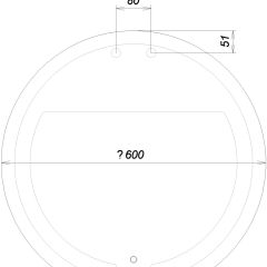 Зеркало Halo 600х600 с тёплой подсветкой Sansa (SH1065Z) в Нижневартовске - nizhnevartovsk.mebel24.online | фото 2