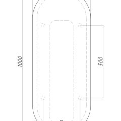 Зеркало Кито 1000х400 с подсветкой Домино (GL7047Z) в Нижневартовске - nizhnevartovsk.mebel24.online | фото 2