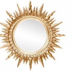 Зеркало круглое золото (1810(1) в Нижневартовске - nizhnevartovsk.mebel24.online | фото 1