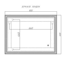 Зеркало Лондон 800х600 с подсветкой Домино (GL7019Z) в Нижневартовске - nizhnevartovsk.mebel24.online | фото 8