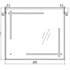 Зеркало Ray 80 black с подсветкой Sansa (SR1037Z) в Нижневартовске - nizhnevartovsk.mebel24.online | фото 7