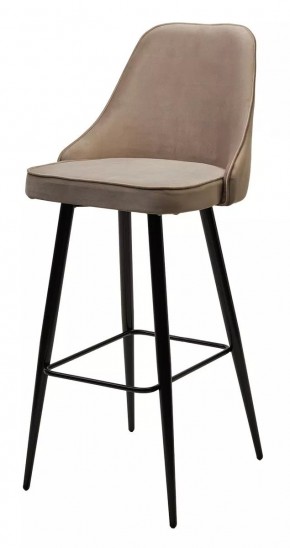 Барный стул NEPAL-BAR БЕЖЕВЫЙ #5, велюр/ черный каркас (H=78cm) М-City в Нижневартовске - nizhnevartovsk.mebel24.online | фото 1