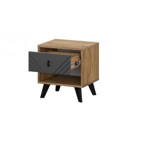 БАЙКАЛ Тумба прикроватная (Графит/Дуб золотой) в Нижневартовске - nizhnevartovsk.mebel24.online | фото 2