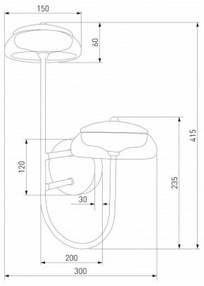 Бра Eurosvet Fungo 50388/2 LED черный в Нижневартовске - nizhnevartovsk.mebel24.online | фото 5