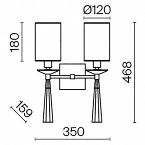 Бра Maytoni Bianco MOD224WL-02BS в Нижневартовске - nizhnevartovsk.mebel24.online | фото 3