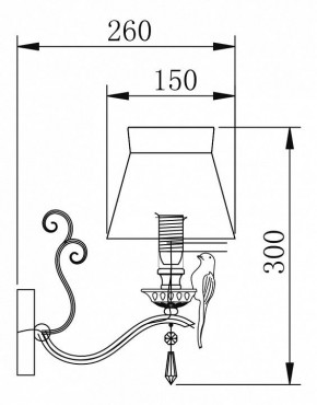 Бра Maytoni Bird ARM013-01-W в Нижневартовске - nizhnevartovsk.mebel24.online | фото 2