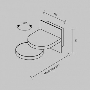 Бра Maytoni Flap MOD354WL-L12B3K в Нижневартовске - nizhnevartovsk.mebel24.online | фото 5