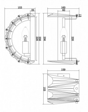 Бра Maytoni Puntes MOD043WL-01G в Нижневартовске - nizhnevartovsk.mebel24.online | фото 2