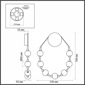 Бра Odeon Light Crystal 1 5008/25WL в Нижневартовске - nizhnevartovsk.mebel24.online | фото 5