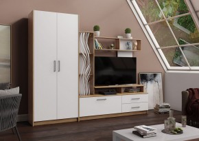 ДАРЬЯ Гостиная (Дуб Вотан/Белый глянец) в Нижневартовске - nizhnevartovsk.mebel24.online | фото