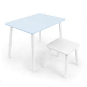 Детский комплект стол и табурет Rolti Baby (голубая столешница/белое сиденье/белые ножки) в Нижневартовске - nizhnevartovsk.mebel24.online | фото