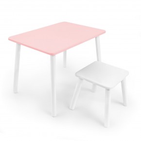 Детский комплект стол и табурет Rolti Baby (розовая столешница/белое сиденье/белые ножки) в Нижневартовске - nizhnevartovsk.mebel24.online | фото