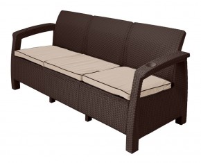Диван Yalta Premium Sofa 3 Set (Ялта) шоколадный (+подушки под спину) в Нижневартовске - nizhnevartovsk.mebel24.online | фото 1