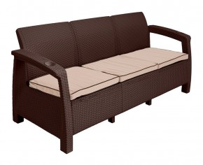 Диван Yalta Premium Sofa 3 Set (Ялта) шоколадный (+подушки под спину) в Нижневартовске - nizhnevartovsk.mebel24.online | фото 2