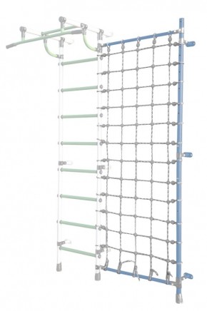 Дополнительная стойка к пристенному ДСК Pastel с сеткой для лазания, цв. голубой в Нижневартовске - nizhnevartovsk.mebel24.online | фото