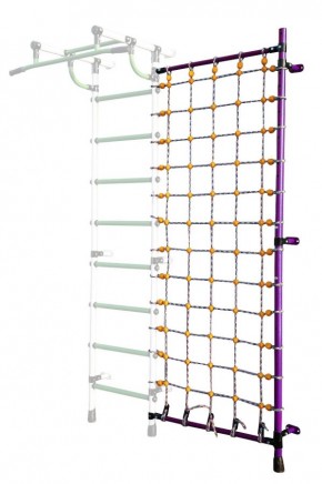 Дополнительная стойка к пристенному ДСК с сеткой для лазания, цв. фиолетовый в Нижневартовске - nizhnevartovsk.mebel24.online | фото