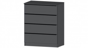 ЭЛЕГАНТ Комод 4 ящика (графит) в Нижневартовске - nizhnevartovsk.mebel24.online | фото