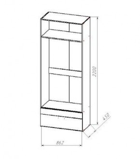 ГЕОМЕТРИЯ ГМТ.04 шкаф в Нижневартовске - nizhnevartovsk.mebel24.online | фото 2