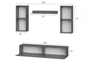 Гостиная МГС 10 (Графит) в Нижневартовске - nizhnevartovsk.mebel24.online | фото 3