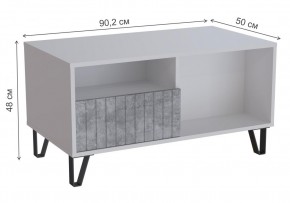 Журнальный стол Эннис белый / бетон светлый в Нижневартовске - nizhnevartovsk.mebel24.online | фото 3