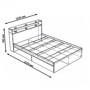 Камелия Кровать 1200, цвет дуб сонома, ШхГхВ 123,5х217х78,2 см., сп.м. 1200х2000 мм., без матраса, основание есть в Нижневартовске - nizhnevartovsk.mebel24.online | фото 5