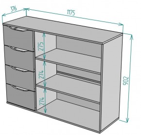 Комод Astrid K201 в Нижневартовске - nizhnevartovsk.mebel24.online | фото 2