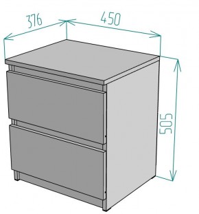 Комод Malta light K127 (тумба прикроватная) в Нижневартовске - nizhnevartovsk.mebel24.online | фото 2